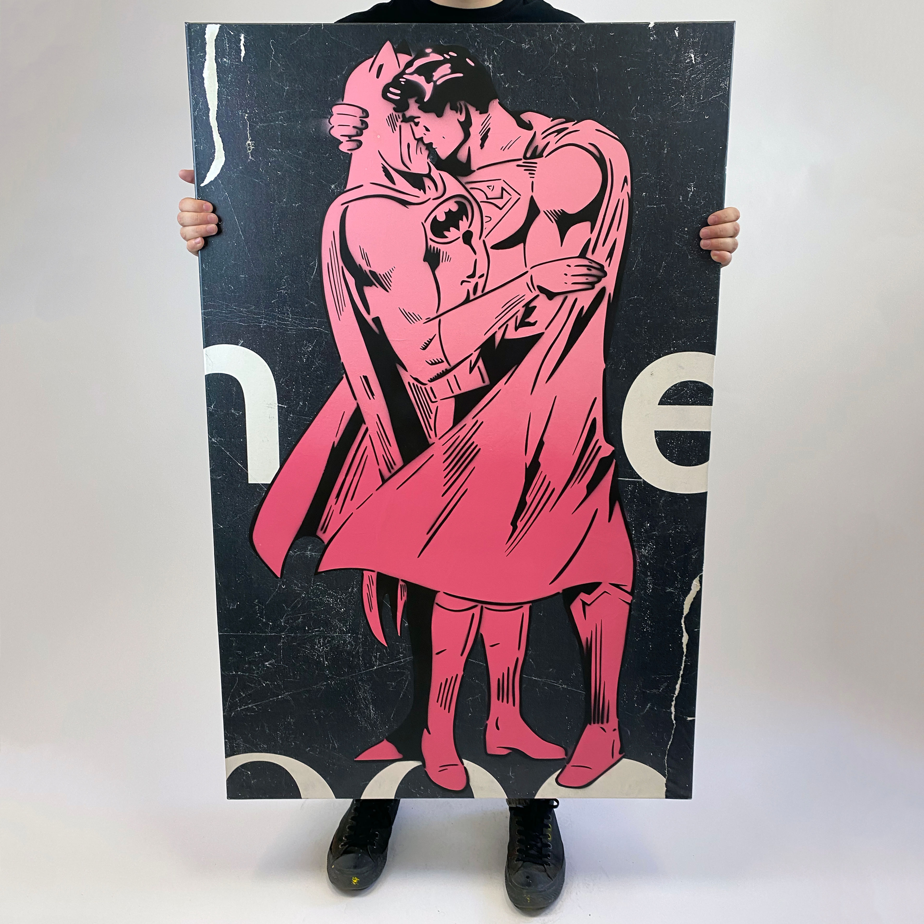 BETWEEN THE CAPES BLACK / PINK 48" X 30"