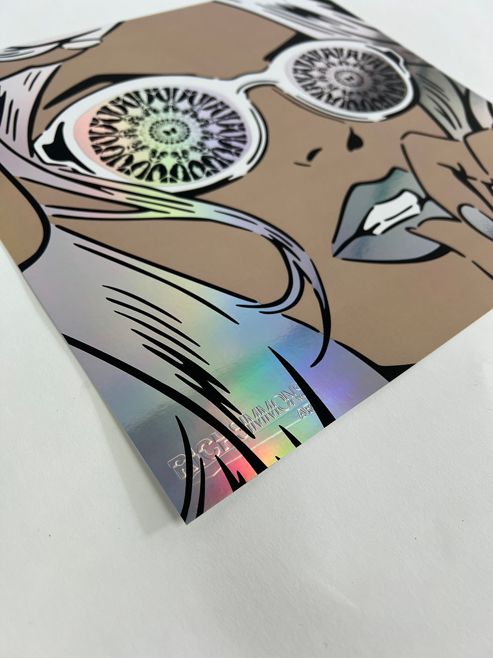 Thumbnail: HIRST REFLECTIONS RAINBOW FOIL PRINT 30 x 30 CM