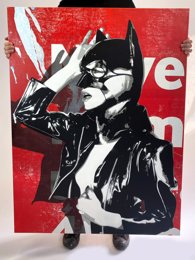 48 "X 36" BATGIRL RED BILLBOARD
