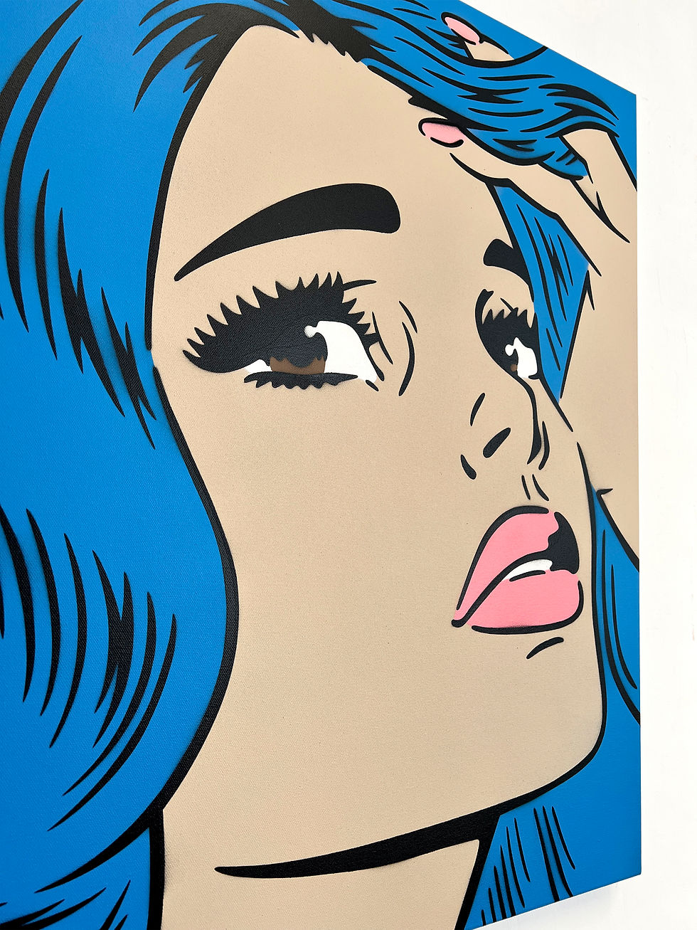 תמונה ממוזערת: 30" x 24" Pop Hair Blue