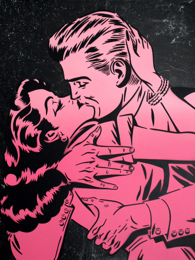 30 "X 24"THE KISS PINK