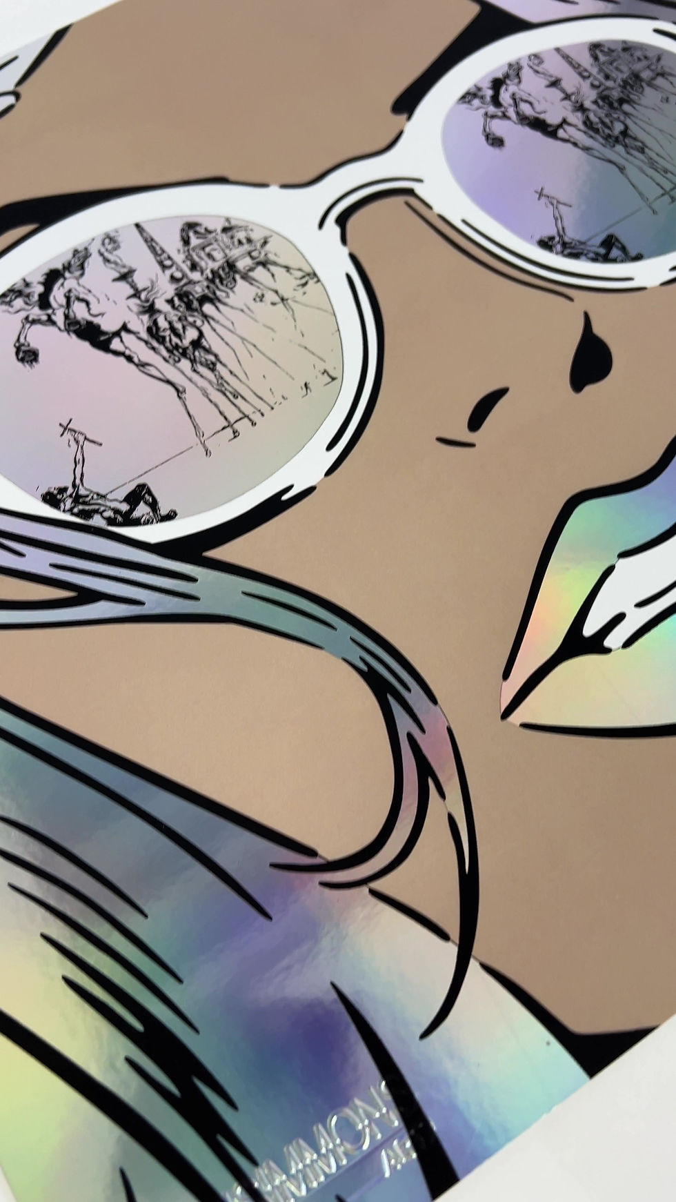 Thumbnail: DALI REFLECTIONS RAINBOW FOIL PRINT 30 x 30 CM