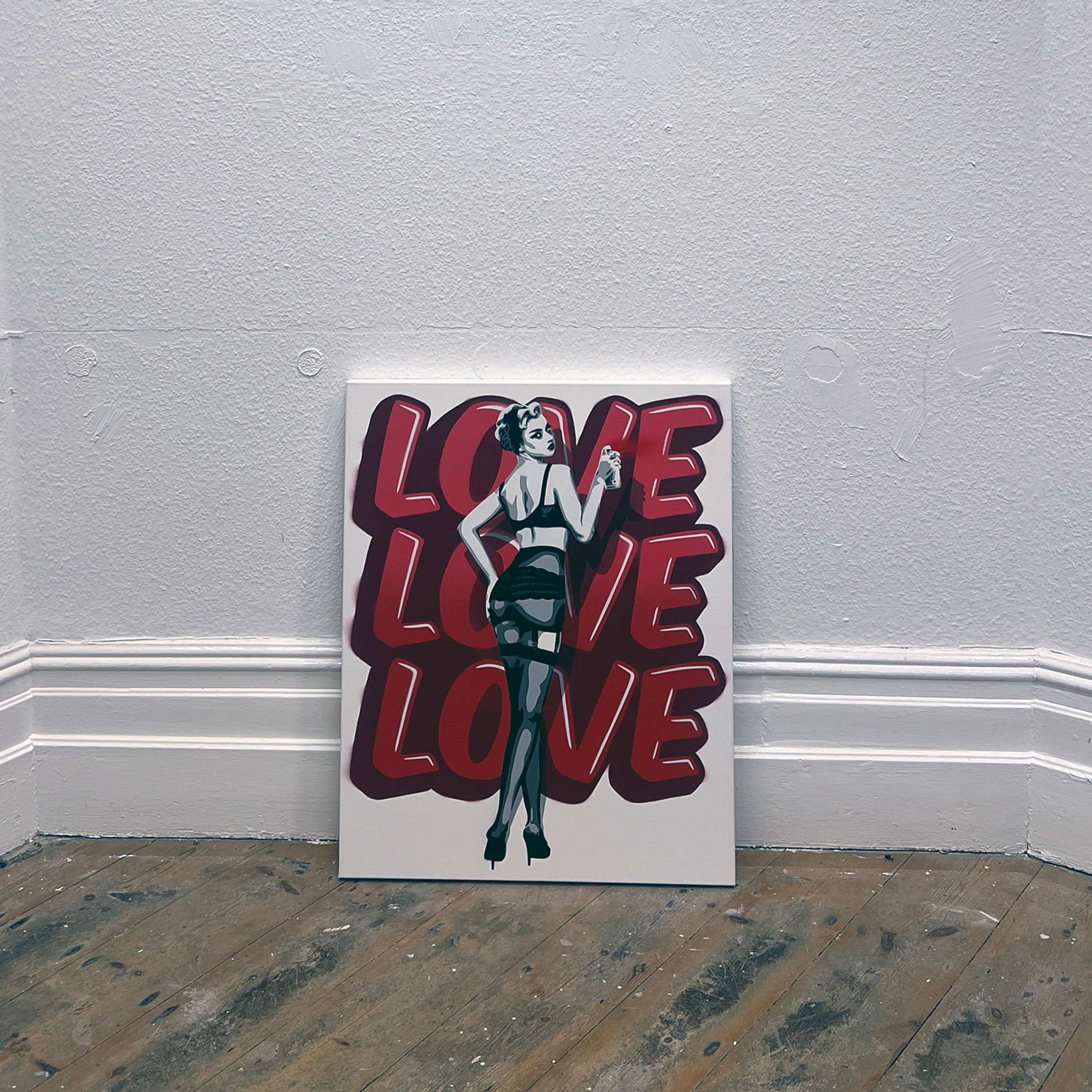 LOVE GRAFFITI PIN UP 30" X 24"