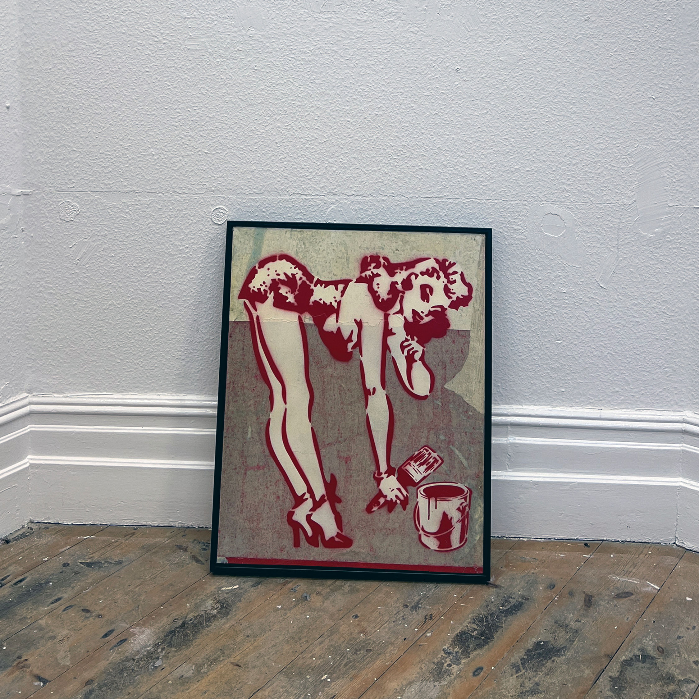 RETRO RED PIN UP 30" X 24"