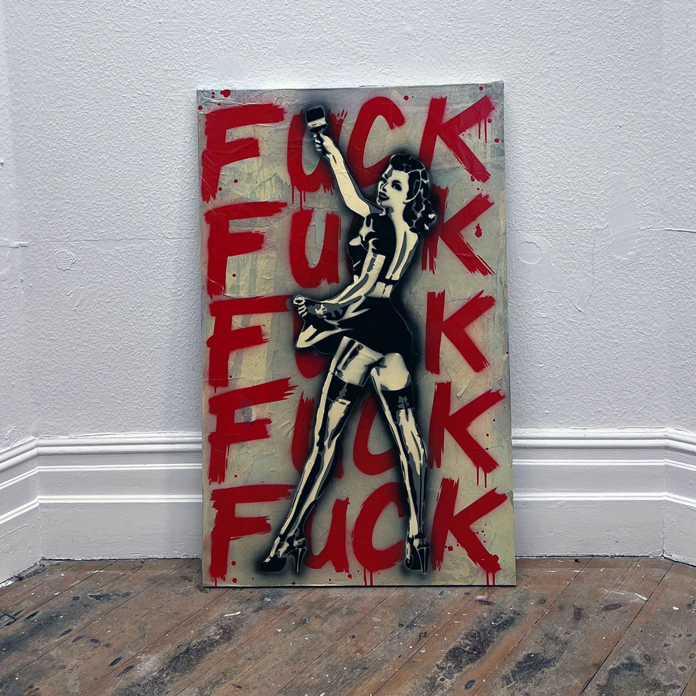 FUCK PIN UP 48" X 30"