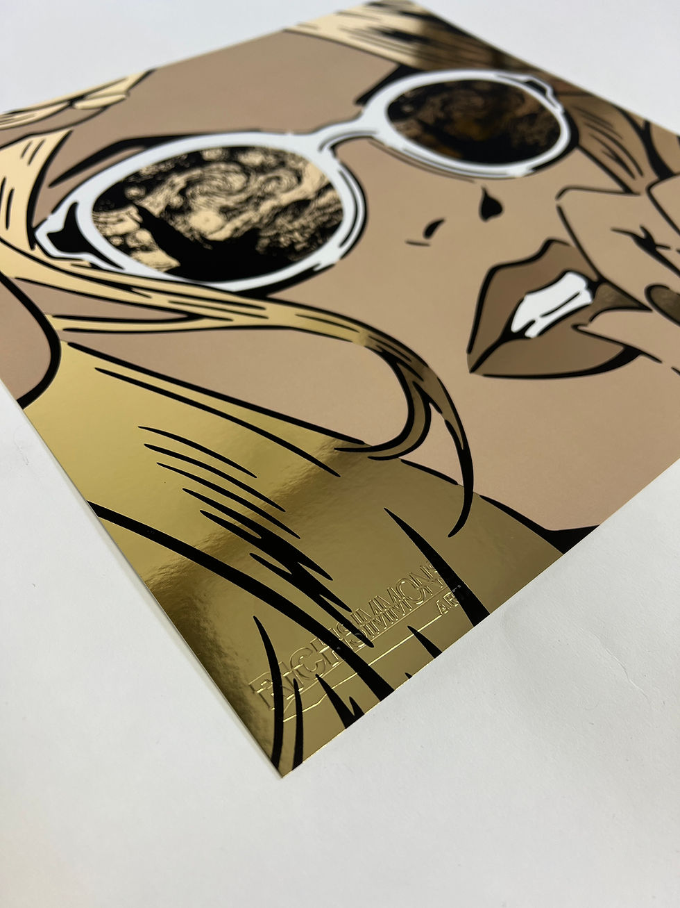 Thumbnail: VAN GOGH REFLECTIONS GOLD FOIL PRINT 30 x 30 CM