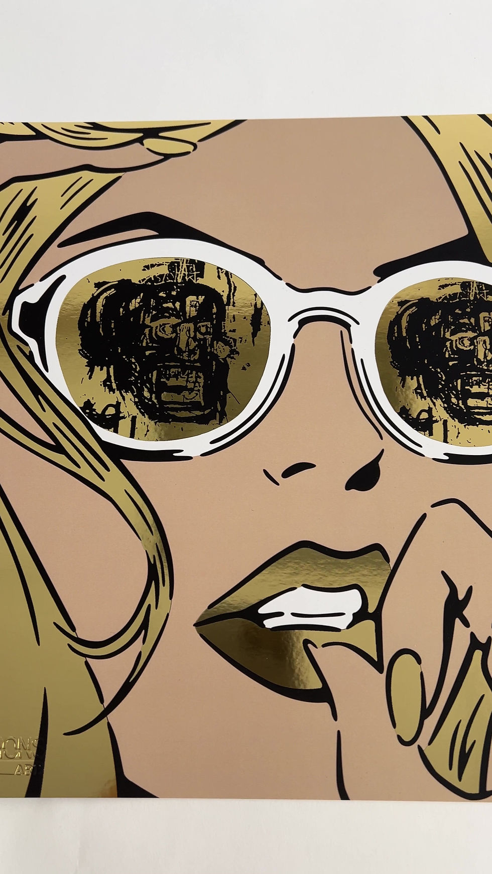 Miniaturbild: BASQUIAT REFLECTIONS GOLD FOIL PRINT 30 x 30 CM