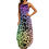 Thumbnail: Rainbow Black Peace Leopard Print Women's Elegant Sleeveless Evening Dress