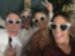 Celebrant & MC with bridal party & heart glasses