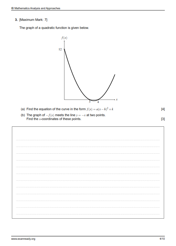 Thumbnail: IB Math AA SL Model Paper Set 1 - P1 (With Markscheme)