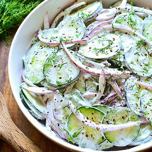 Creamy cucumbers
