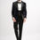 Thumbnail: Dark Blue Shimmer Polyester Velvet Tuxedo