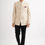 Thumbnail: Beige silk and linen blend bandhgala
