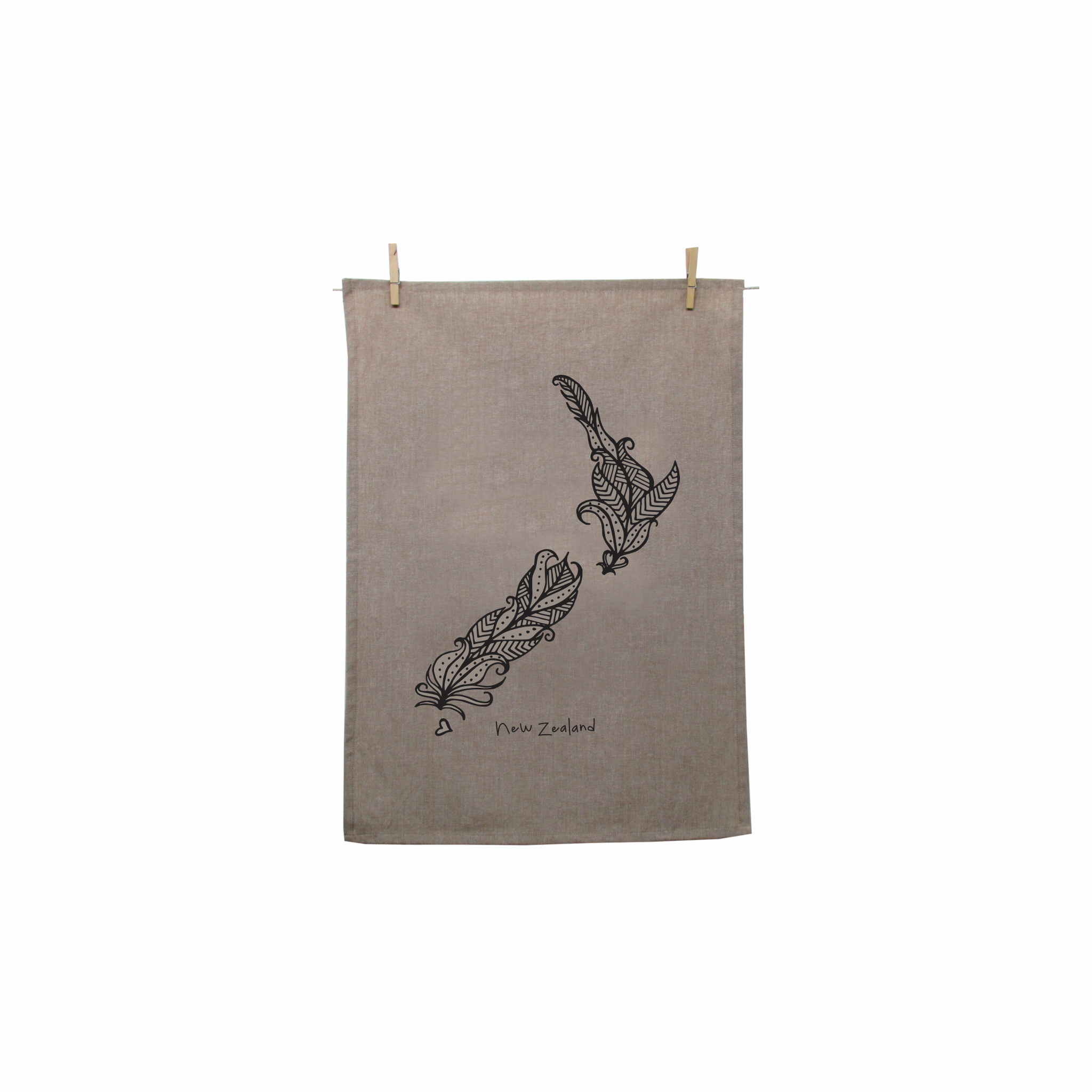 Tea Towel Natural - NZ Designs