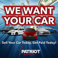 Patriot Auto Group graphic promoting vehicle buyback offer