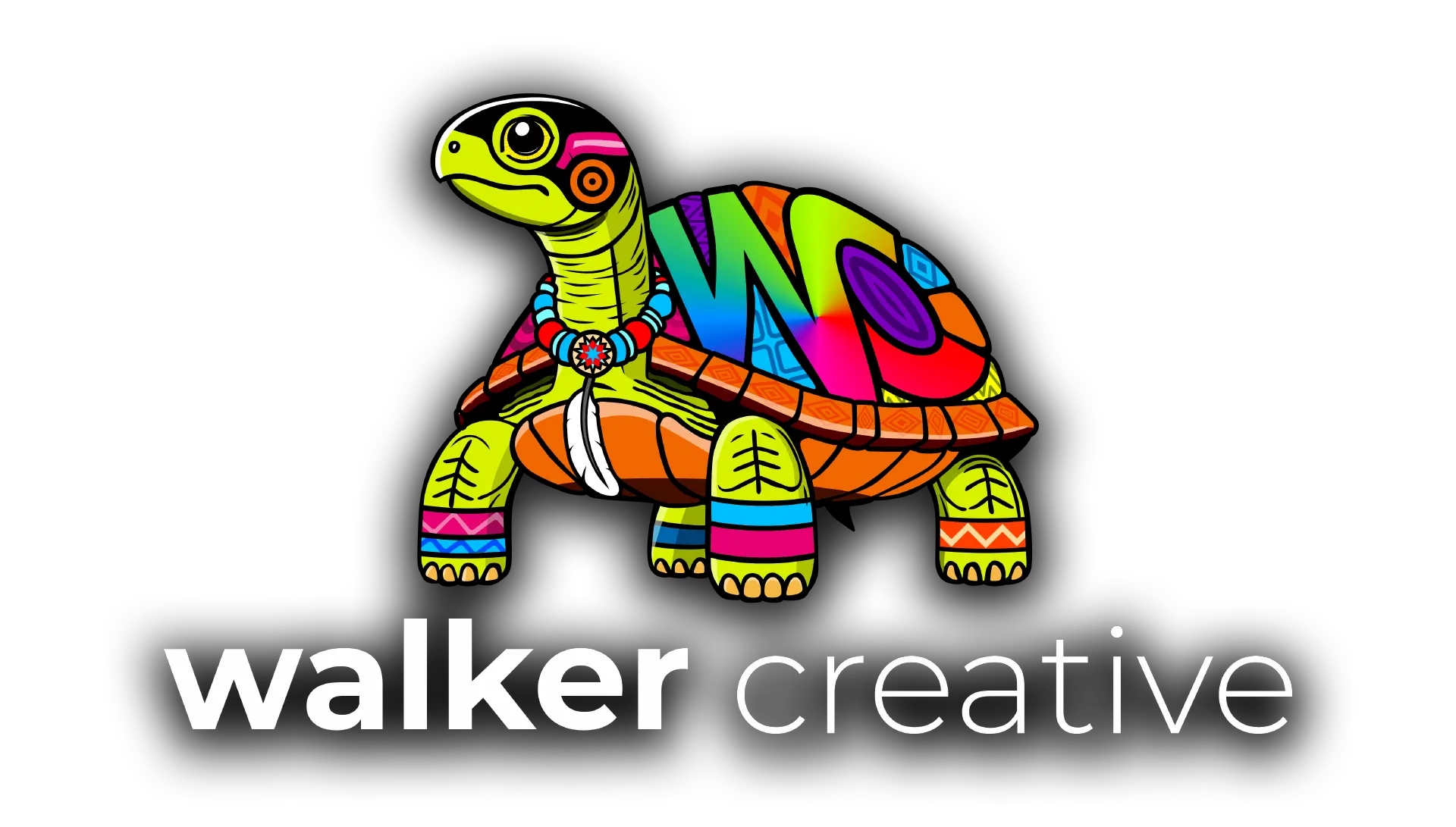 Walker Creative logo featuring "Vector" our turtle mascot.