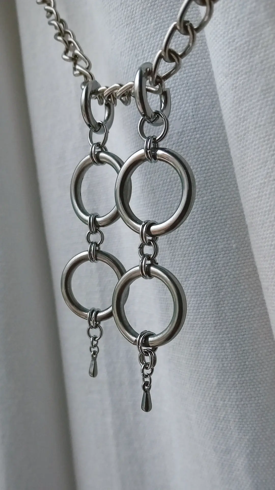 Boucles d'oreilles acier inoxydable 8cm