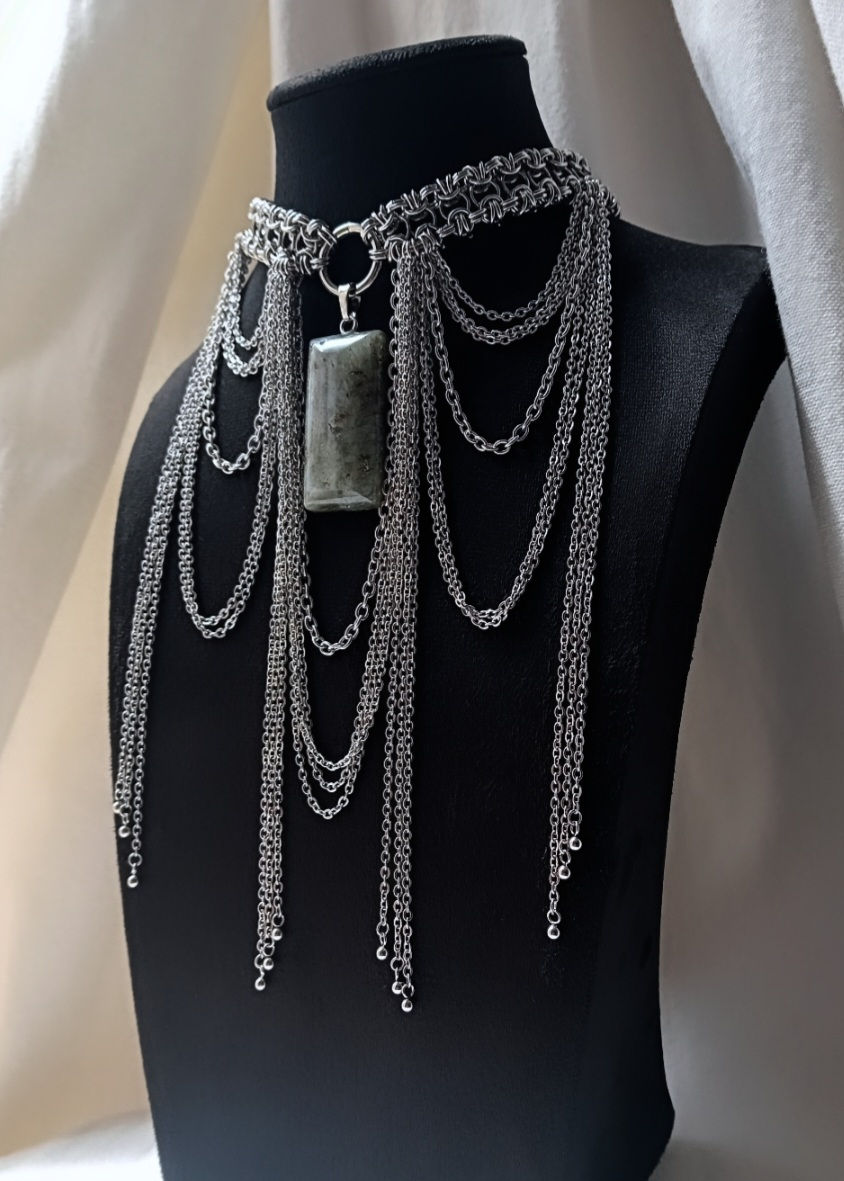 Miniature : Collier impératrice labradorite 