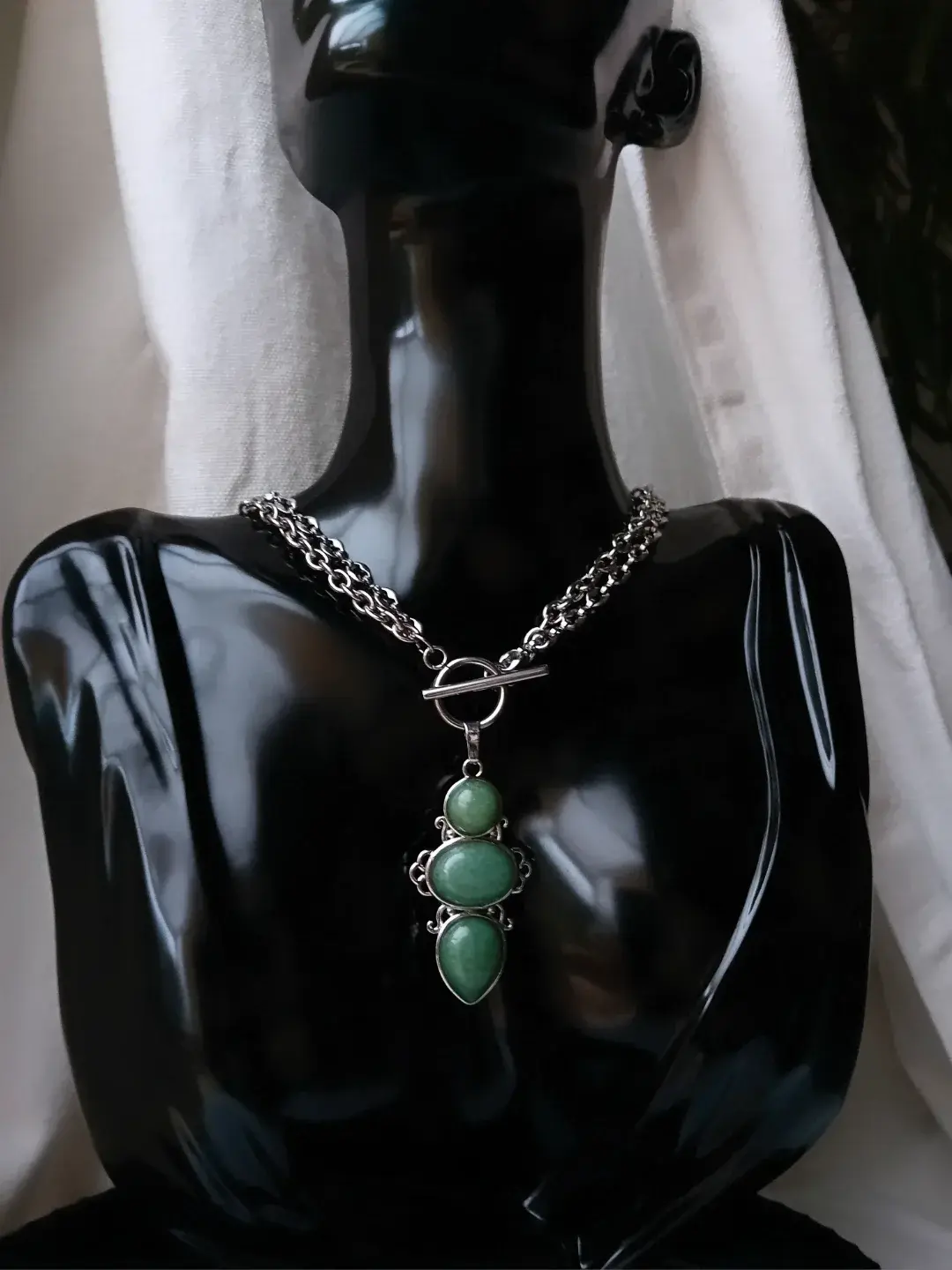 Multirangs amazonite/fermoir à bascule 