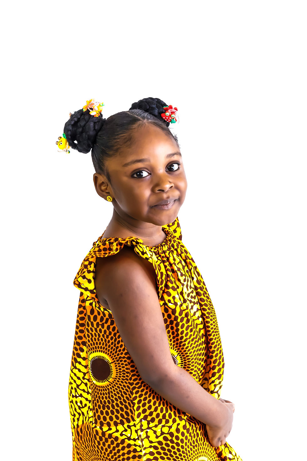 Thumbnail: African wax winged peasant dress