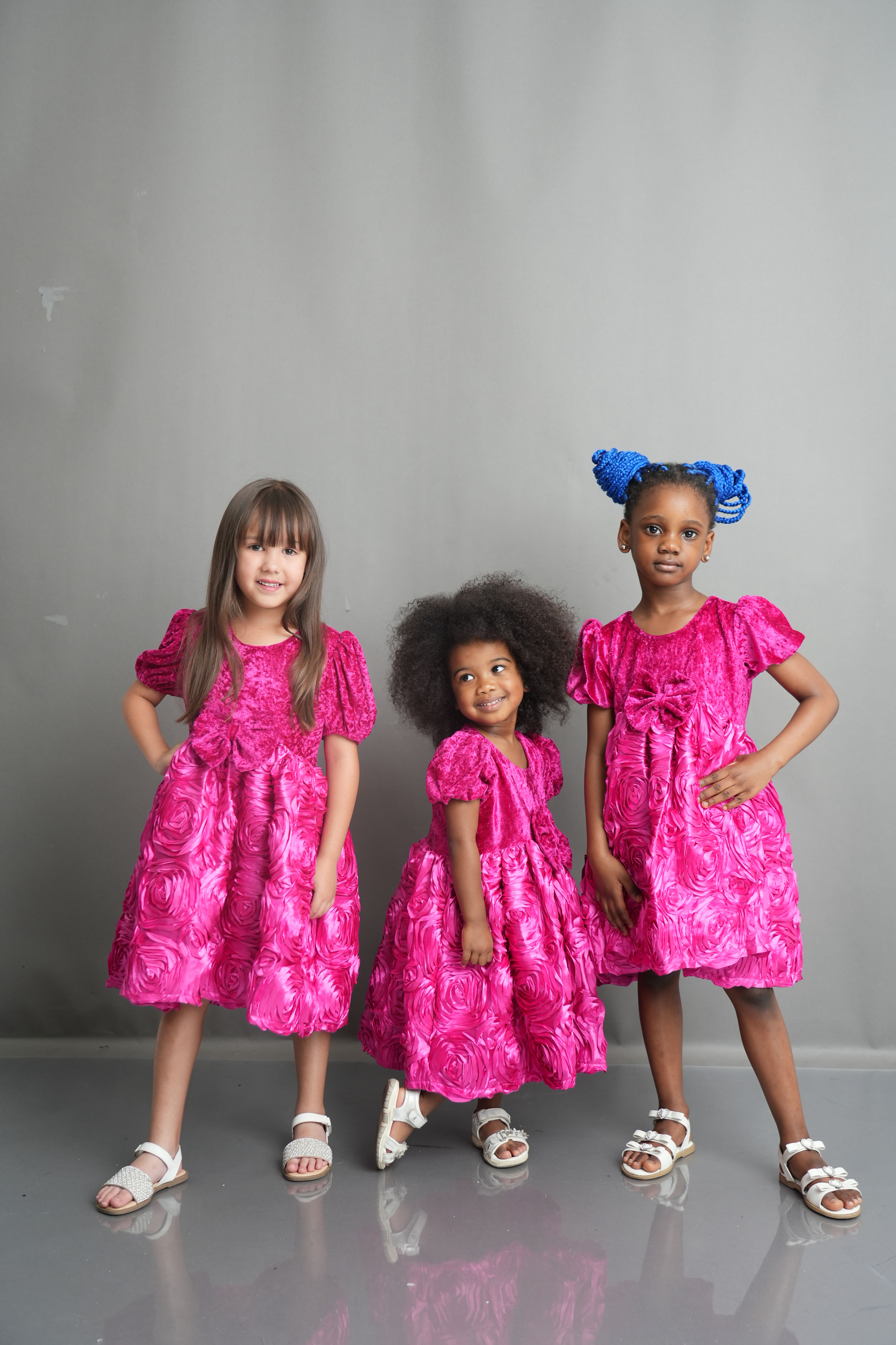 Bella pink rose dress