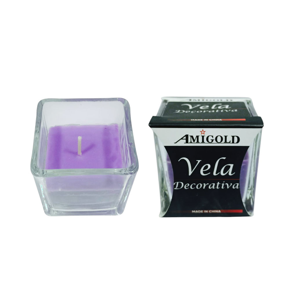 Vela Decorativa cor Roxa 5,5cm de Vidro