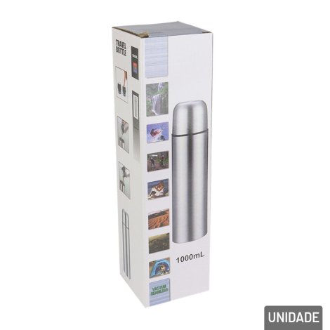 Garrafa Térmica Inox 1 Litro Frio e Quente Elegante e Sofisticada