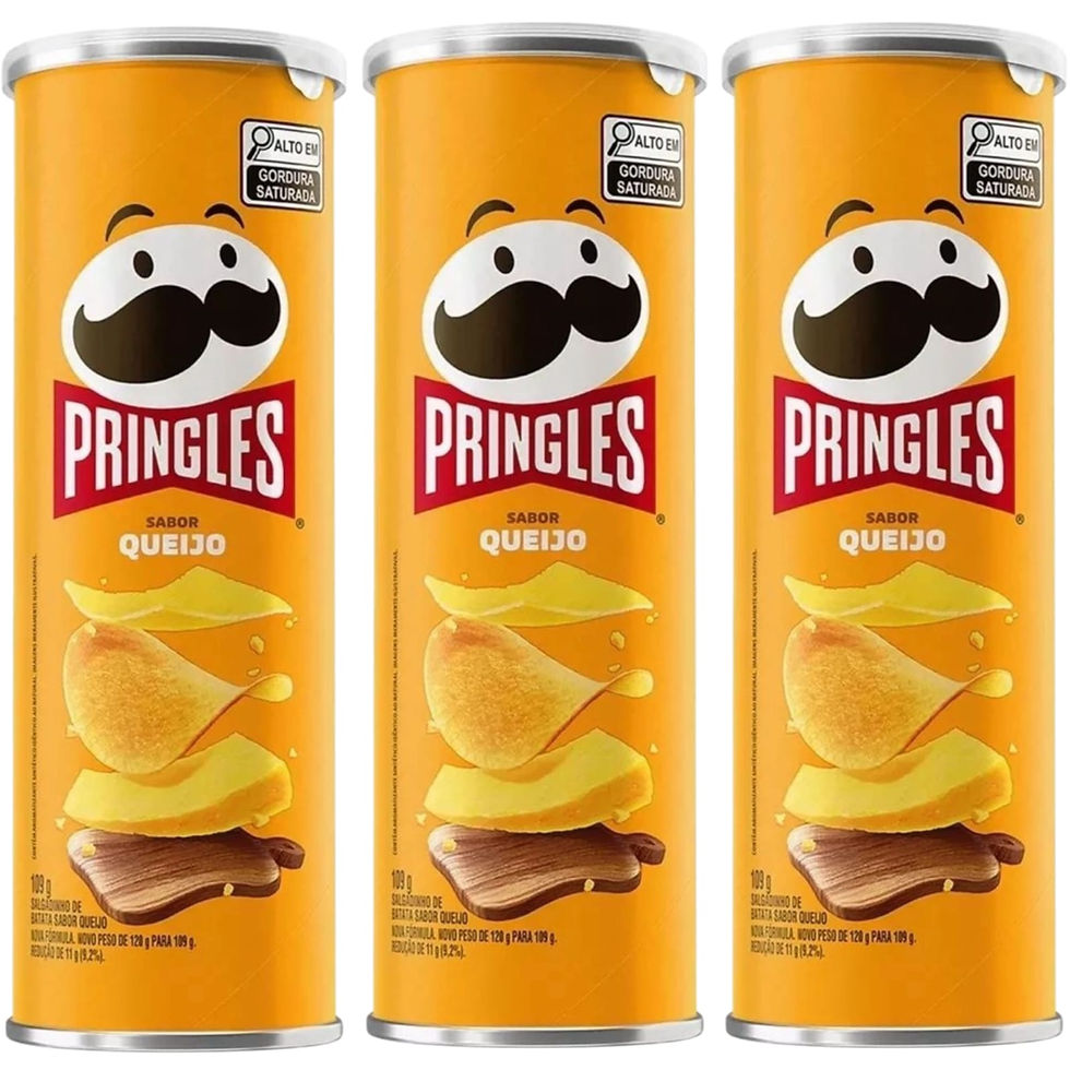 3 Tubos de Batata Pringles Queijo com 109g