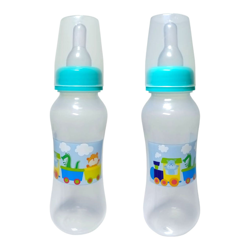Mamadeira Premium 240ml Bico de Silicone cor Verde - Trenzinho