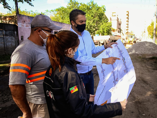 Iniciaram as obras na rua Gen. Telles