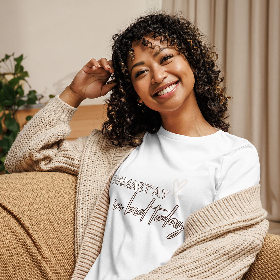 Thumbnail: Namast'ay in Bed Today Women’s Relaxed T-Shirt