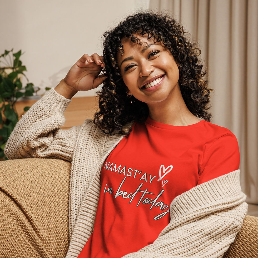 Thumbnail: Namast'ay in Bed Today Women’s Relaxed T-Shirt