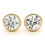Thumbnail: Fancy Diamond Solitaire Round Stud Earrings.