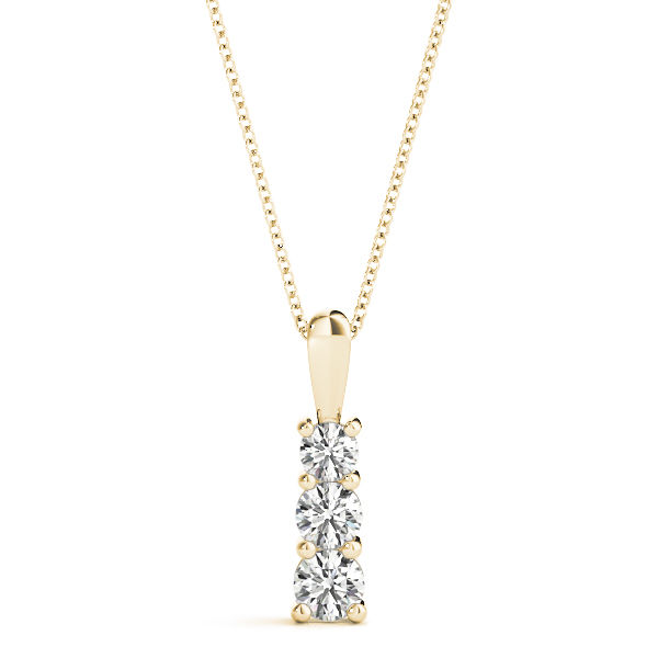 Thumbnail: Three Stone Diamond Pendant