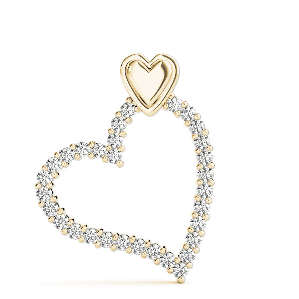 Thumbnail: Dual Hearts Diamond Pendant