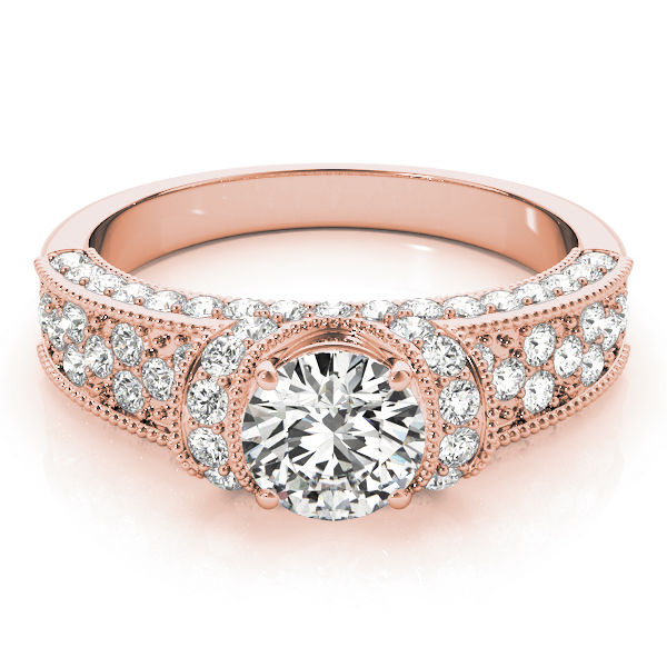 Thumbnail: Pave Round Diamond Engagement Ring