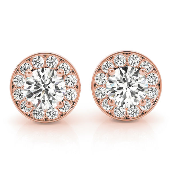Thumbnail: Round Diamond Stud Earrings