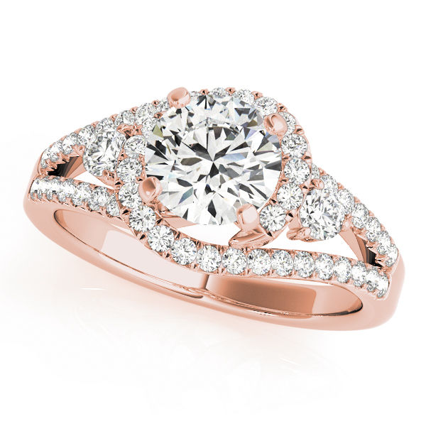 Thumbnail: New Bridal Bypass Round Engagement Ring