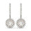 Thumbnail: Round Halo Diamond Drop Earrings