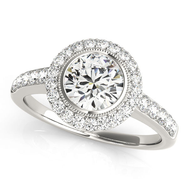 Halo Round Engagement Ring