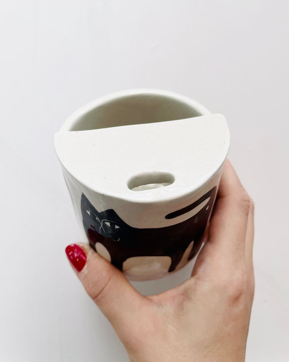 Thumbnail: Ceramic keep cup - 3 cats