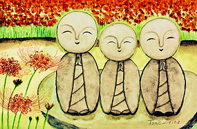 小僧三兄弟 小僧三兄弟 2014 年10 月作 39×36 ㎝　日本参議院議員　