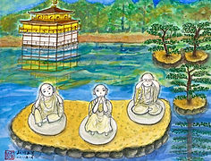 金阁寺 不看, 不听, 不问三僧　金額寺　見ざる、聞かざる、言わざる三僧　201