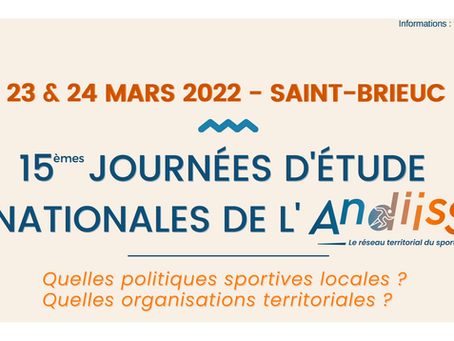 Retrouvez Affluences aux Journées d'Étude Nationales de l'ANDIISS - 23/24 mars 2022