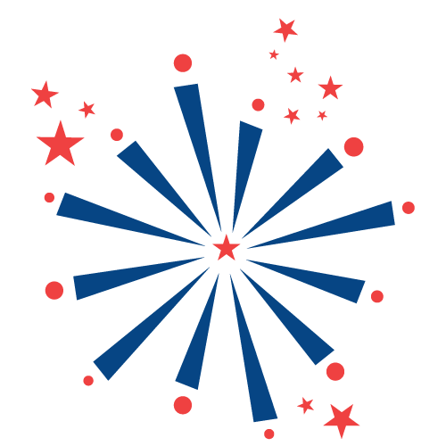 Blue Fireworks