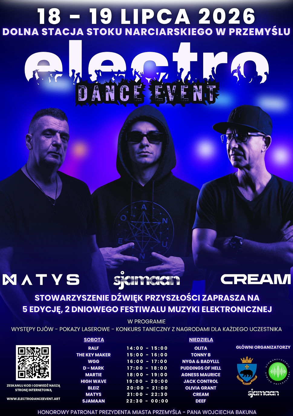 Blue & White Night Club Party Poster_edi