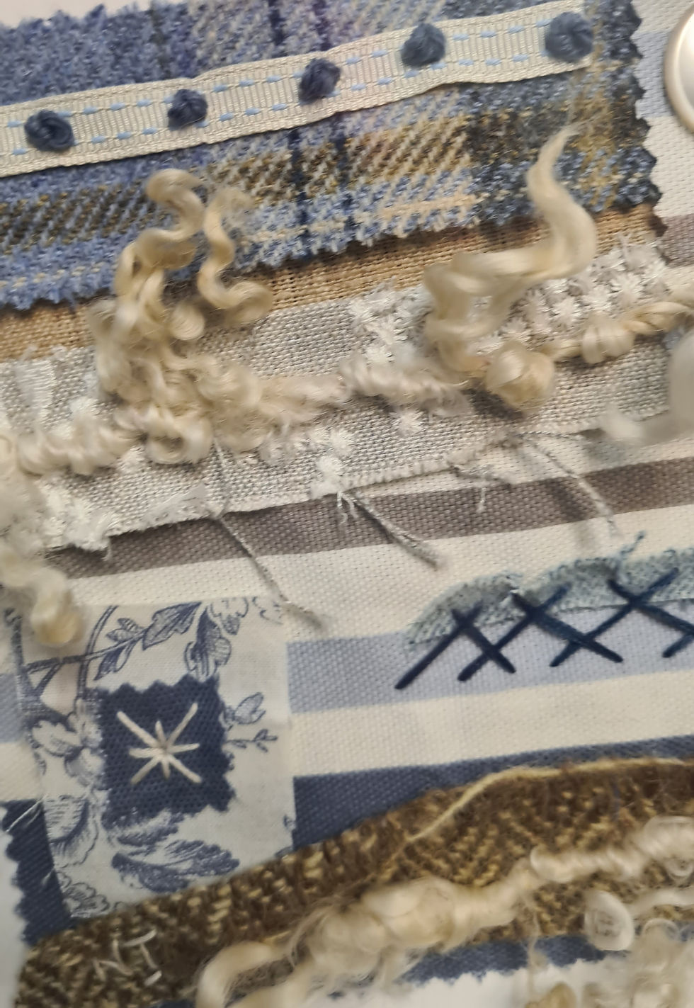 Thumbnail: By the Sea, Fabric Collage