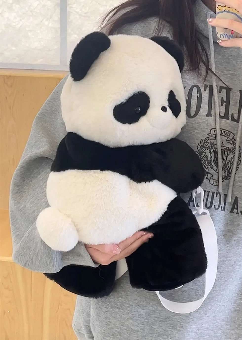 縮圖：Bolso de peluche de panda (3 tamaños)