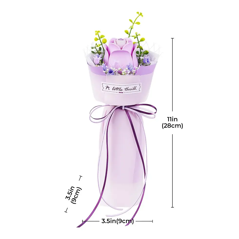 縮圖：ROKR - Purple Rose DIY Bouquet 3D Puzzle AF021