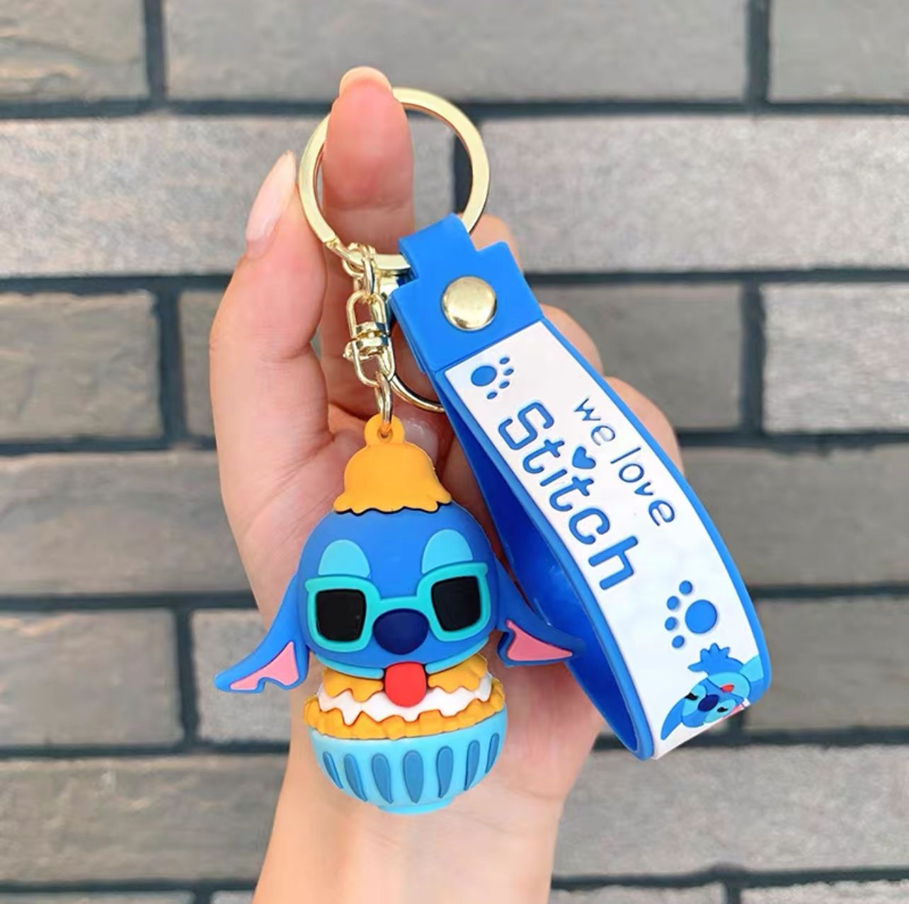 Llavero de Stitch cupcake